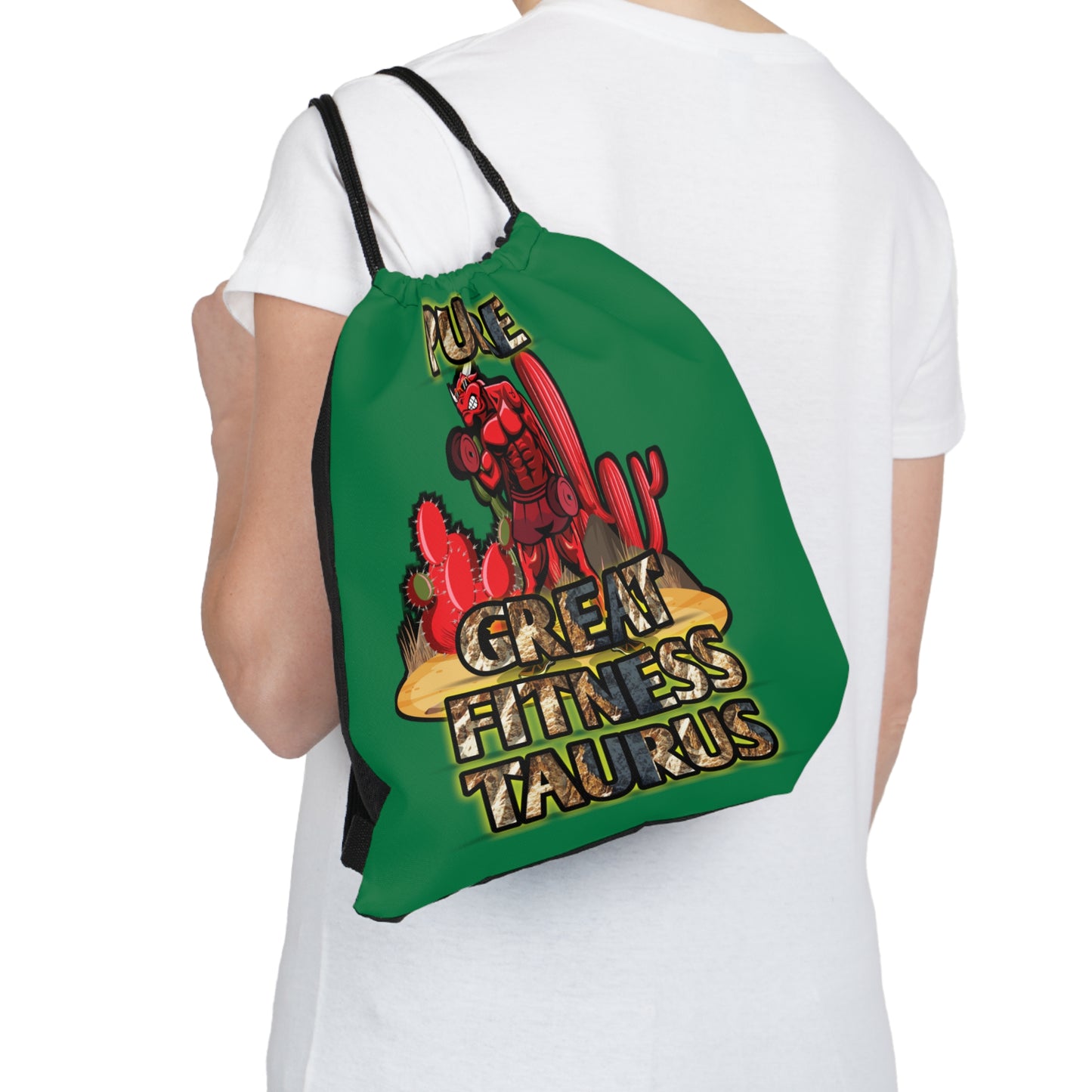 Outdoor Drawstring Bag Green Male Taurus