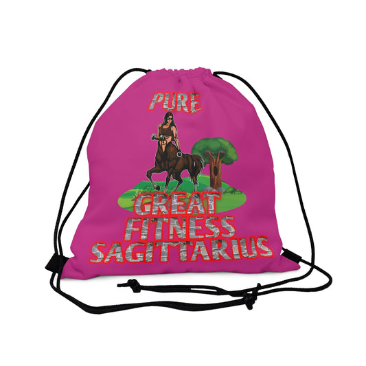 Outdoor Drawstring Bag Pink Female Sagittarius