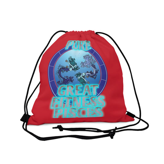 Outdoor Drawstring Bag Red Female Pisces