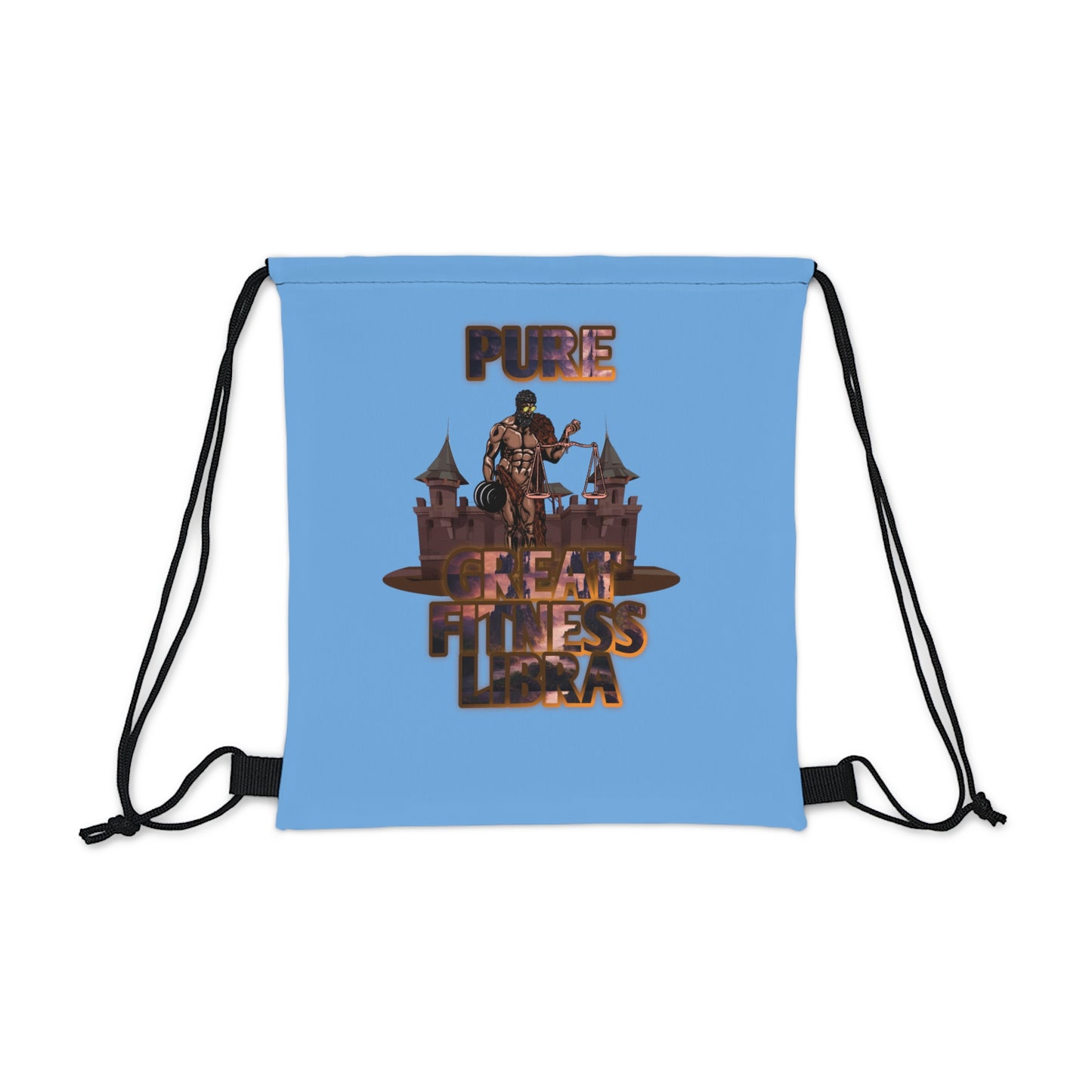 Outdoor Drawstring Bag Blue Male Libra