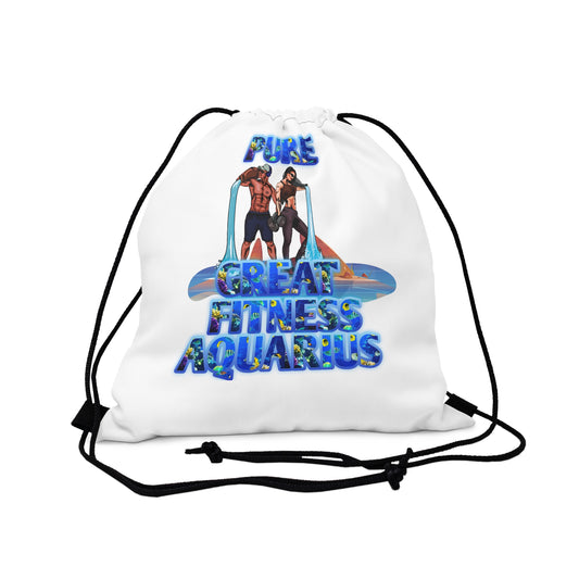 Outdoor Drawstring Bag White Aquarius