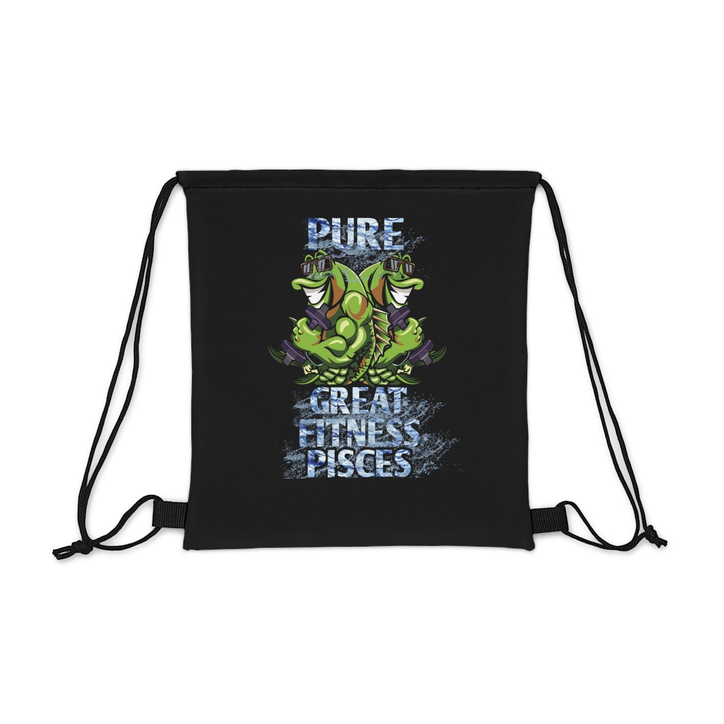 Outdoor Drawstring Bag Black Male Pisces