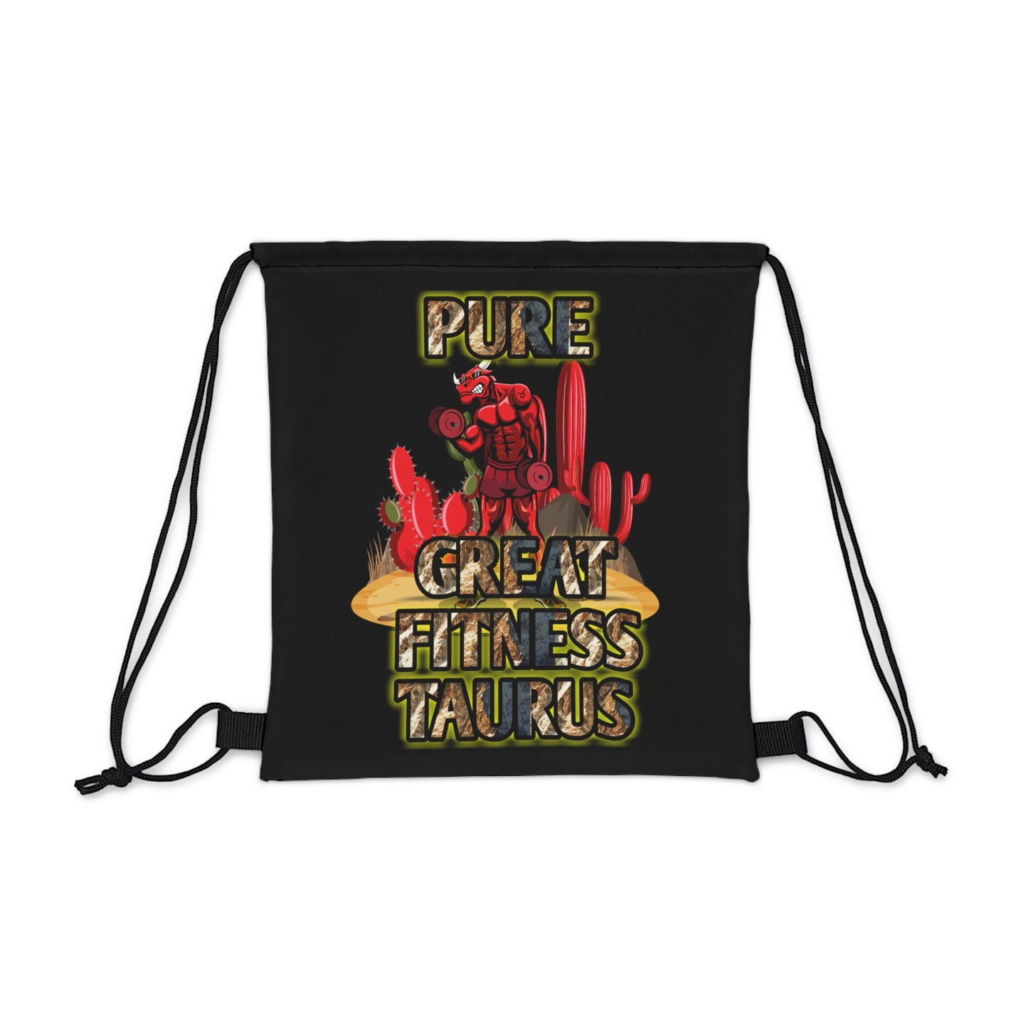 Outdoor Drawstring Bag Black Male Taurus