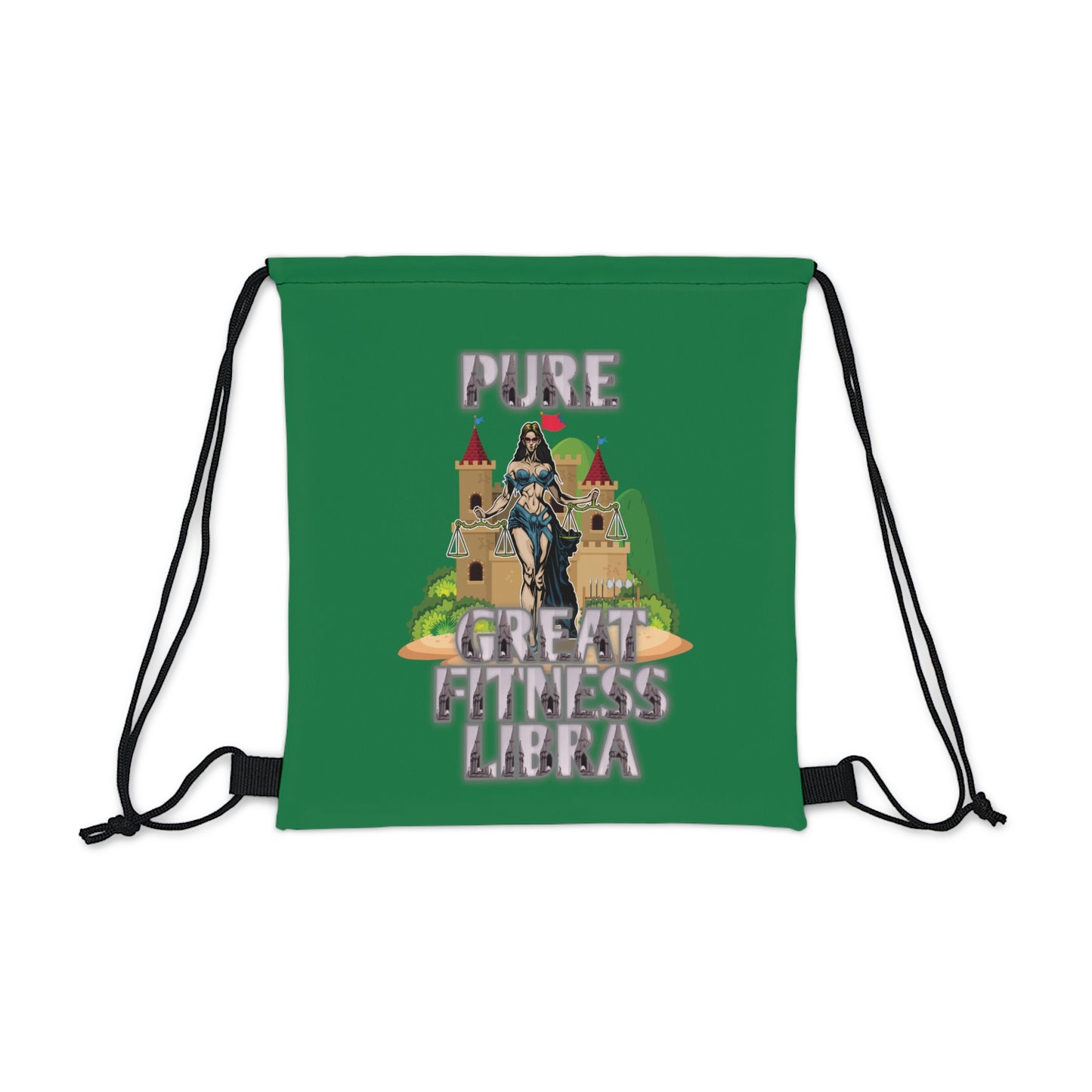 Outdoor Drawstring Bag Green Female Libra