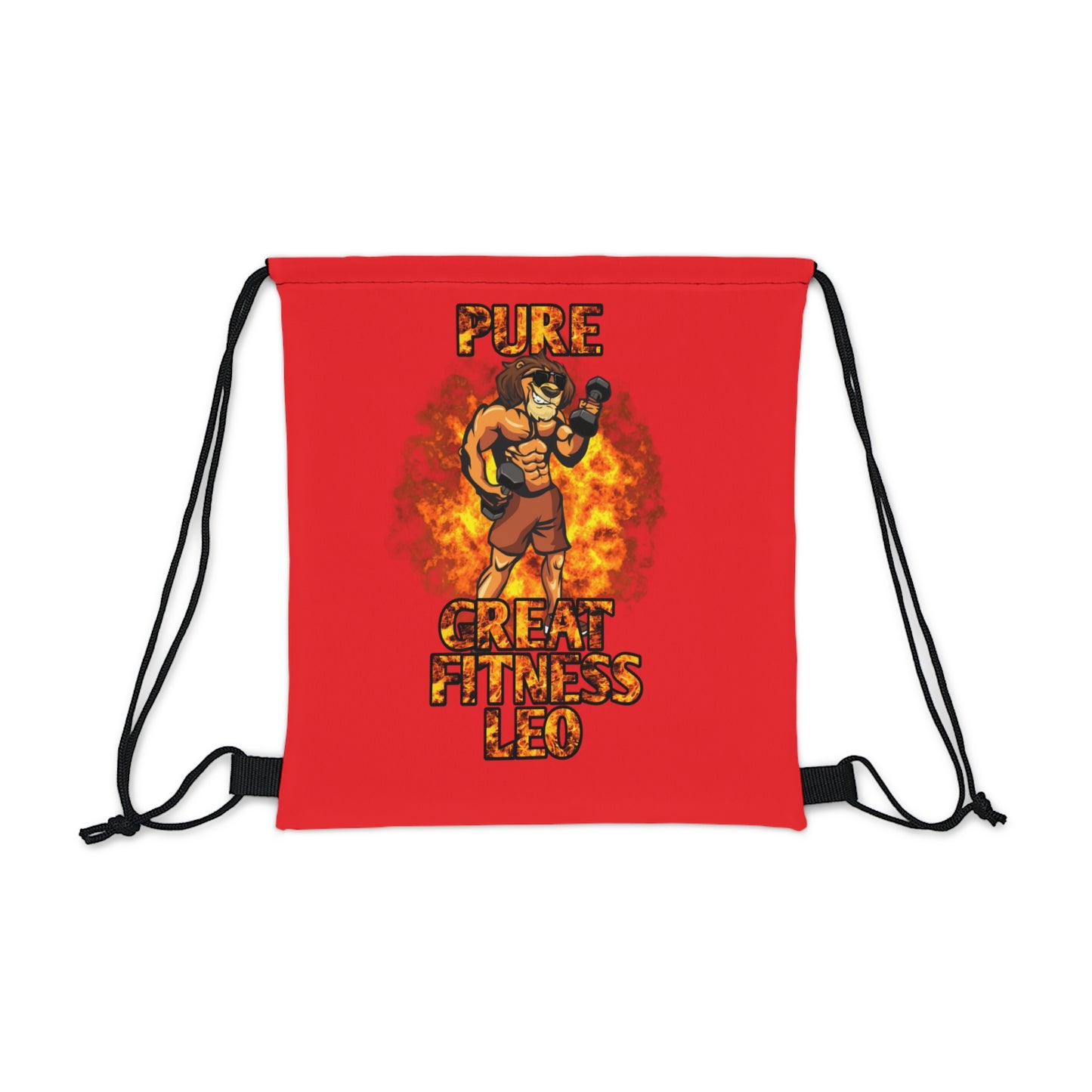 Outdoor Drawstring Bag Red Male Leo