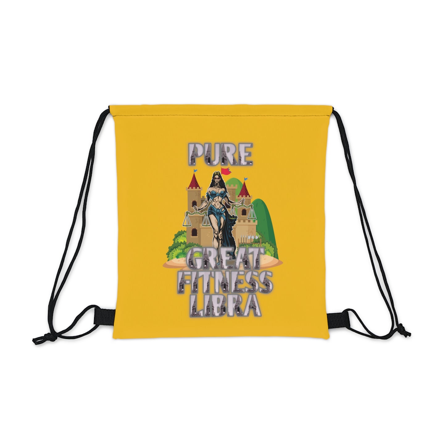 Outdoor Drawstring Bag Yellow Female Libra