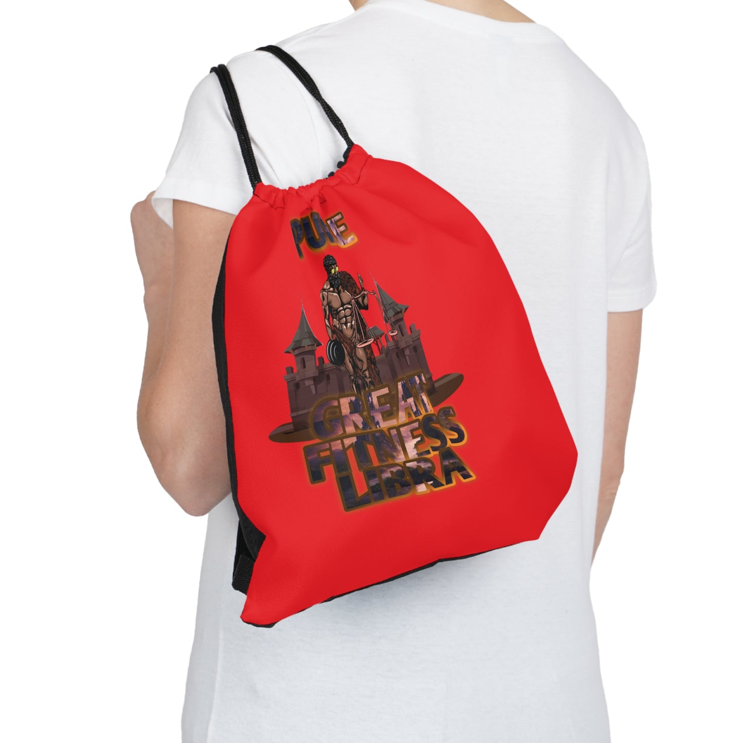 Outdoor Drawstring Bag Red Male Libra