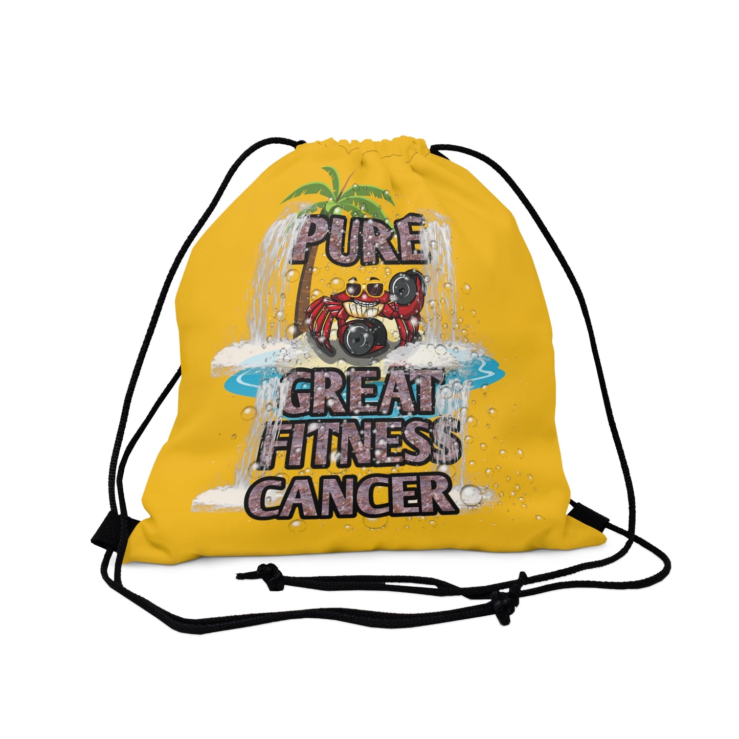 Outdoor Drawstring Bag Yellow Cancer