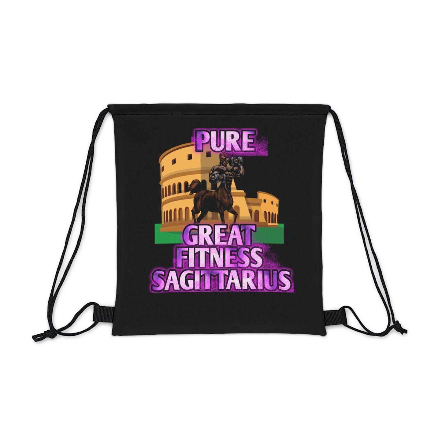 Outdoor Drawstring Bag Black Male Sagittarius