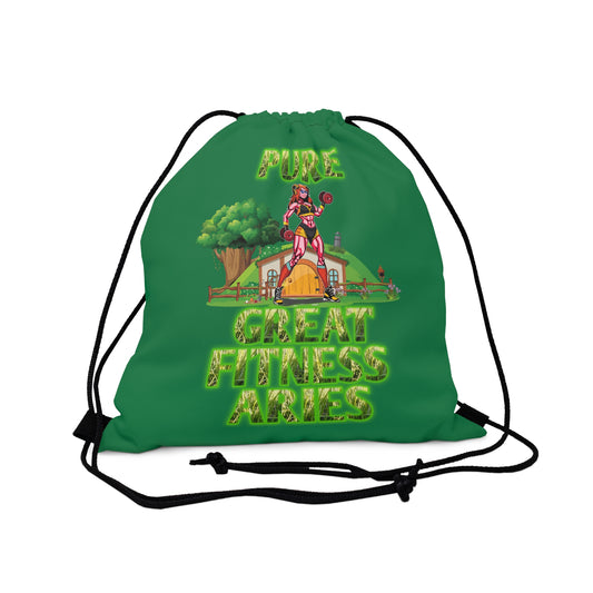 Outdoor Drawstring Bag Green Female Aries