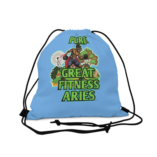 Outdoor Drawstring Bag Blue Male Aries