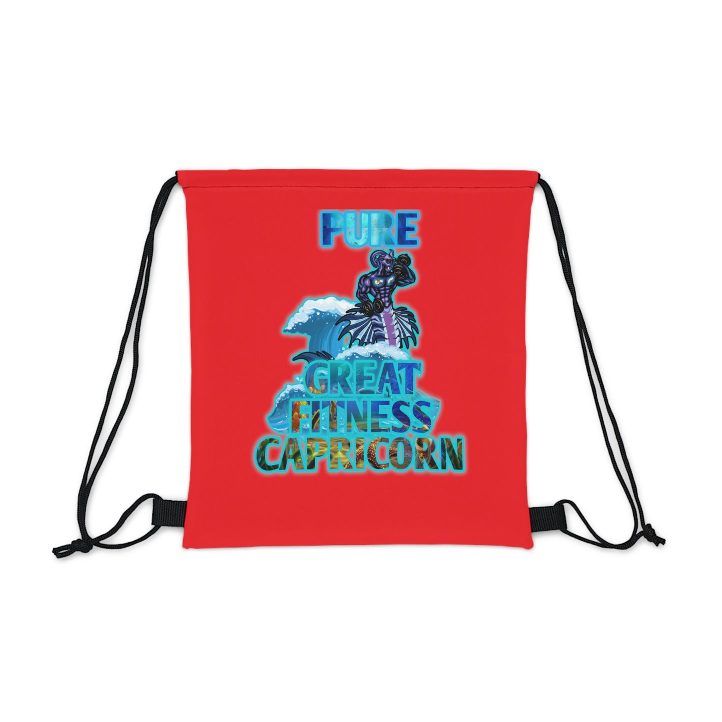 Outdoor Drawstring Bag Red Capricorn