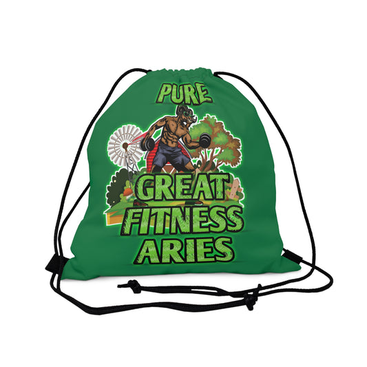 Outdoor Drawstring Bag Green Male Aries