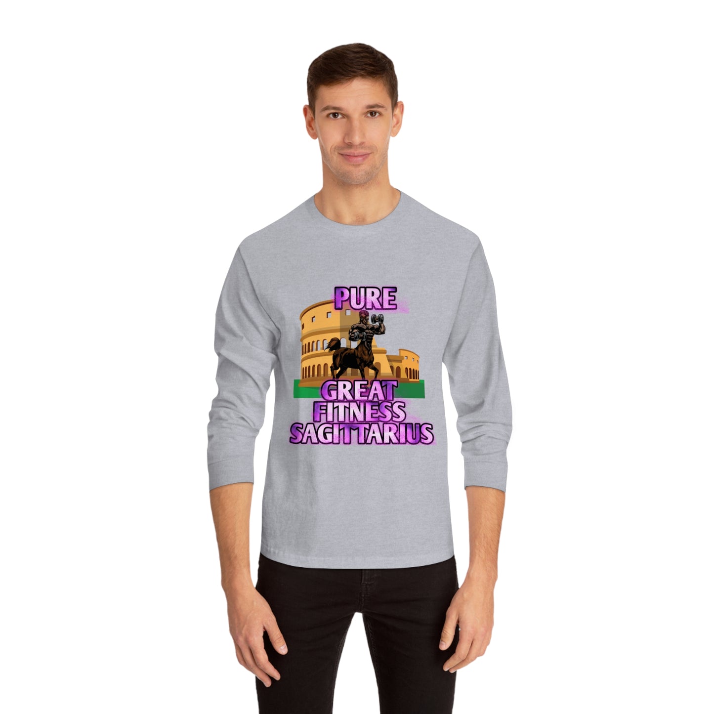 Unisex Classic Long Sleeve T-Shirt Male Sagittarius