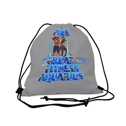 Outdoor Drawstring Bag Grey Aquarius