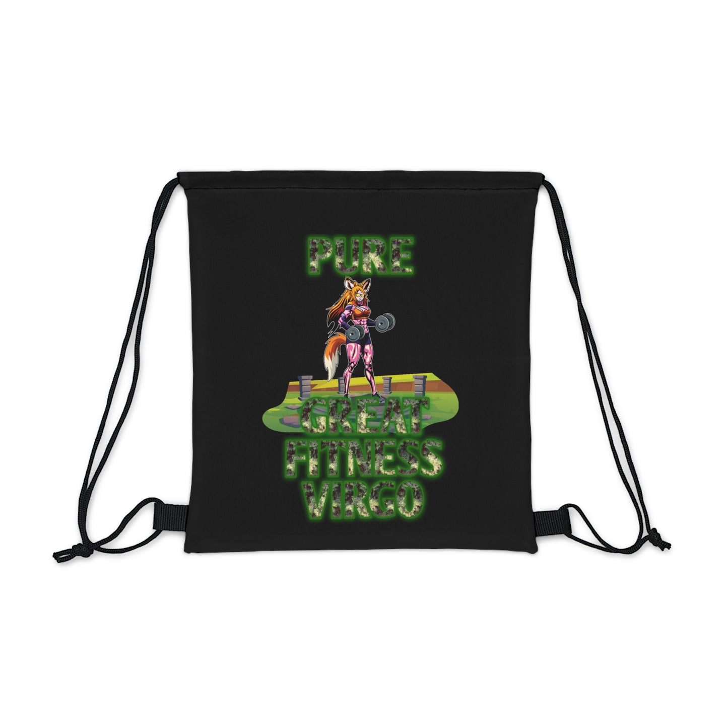 Outdoor Drawstring Bag Black Female Virgo