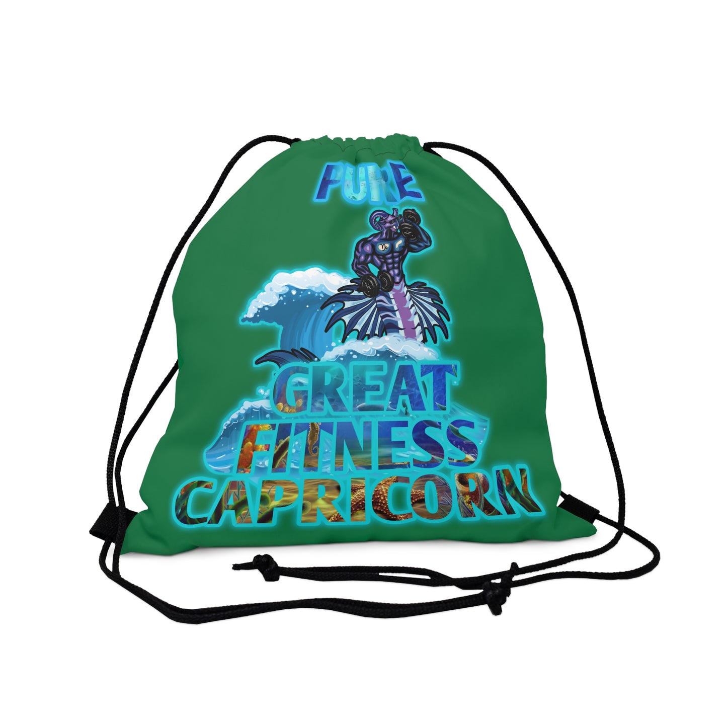 Outdoor Drawstring Bag Green Capricorn