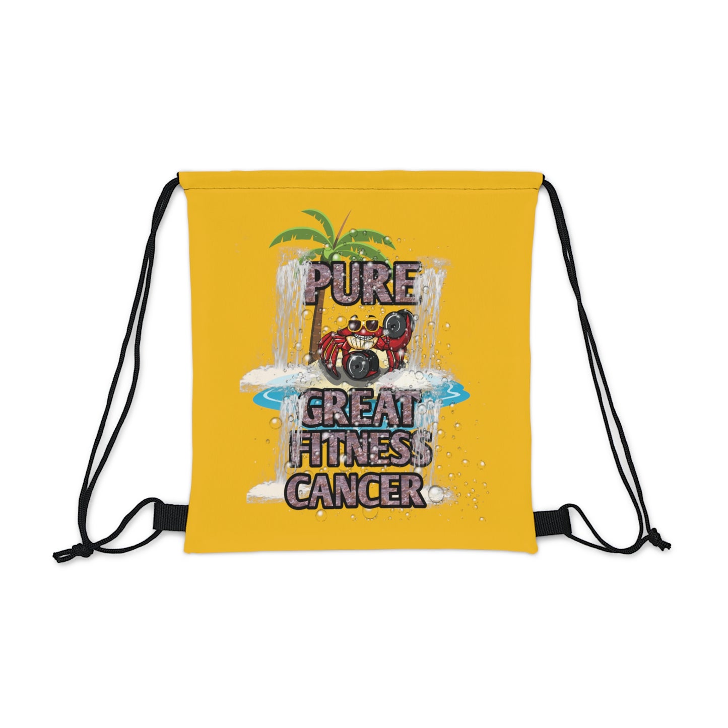 Outdoor Drawstring Bag Yellow Cancer