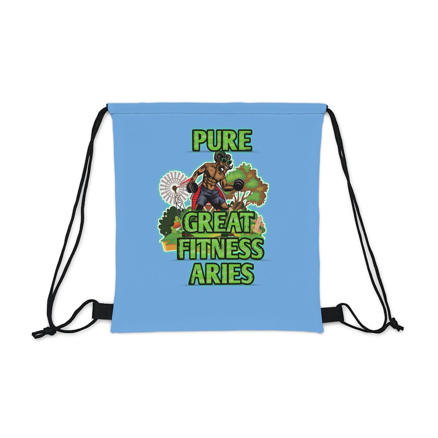 Outdoor Drawstring Bag Blue Male Aries