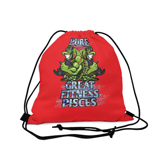 Outdoor Drawstring Bag Red Male Pisces