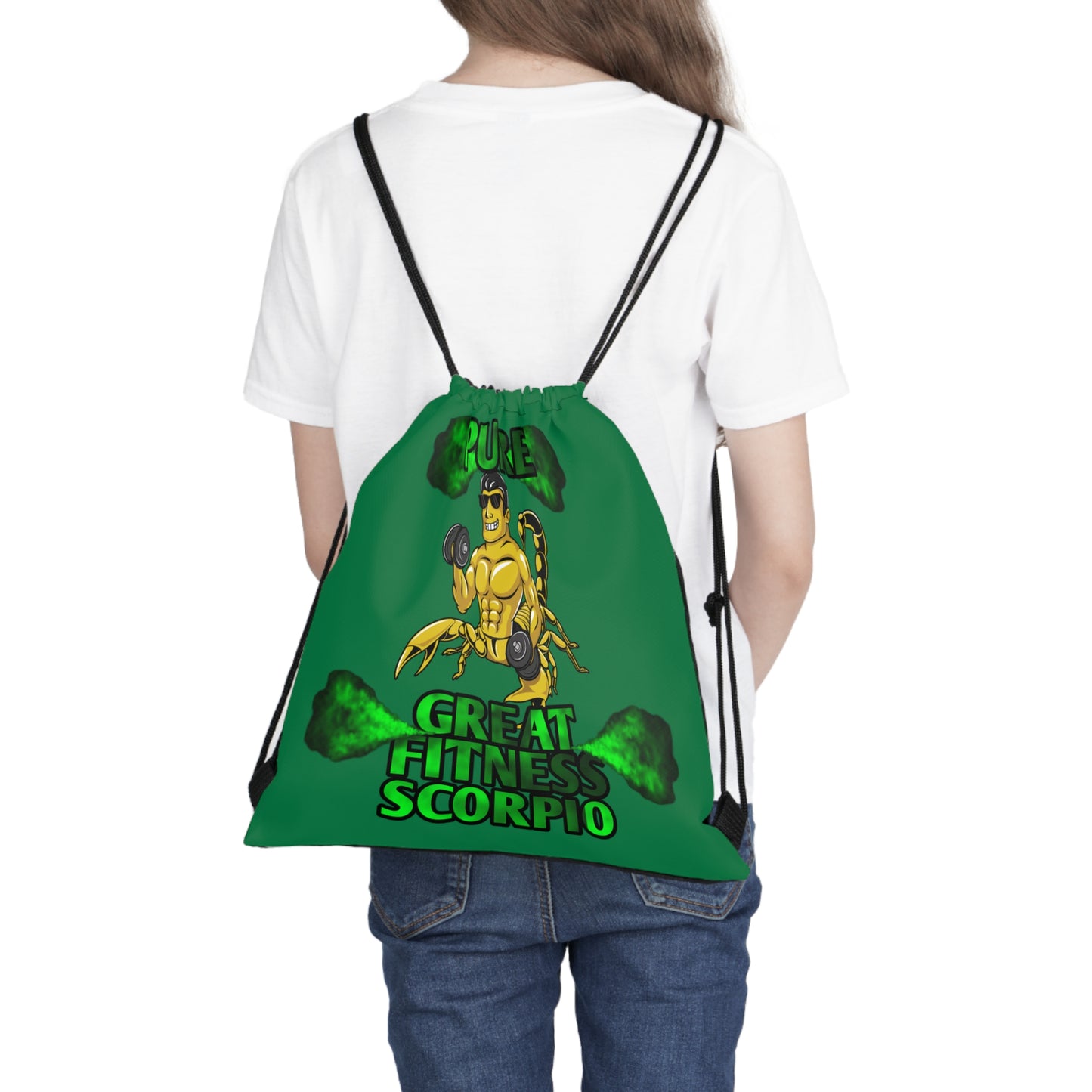 Outdoor Drawstring Bag Green Male Scorpio