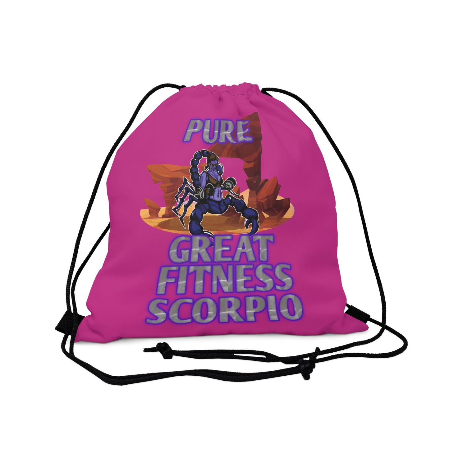 Outdoor Drawstring Bag Pink Female Scorpio