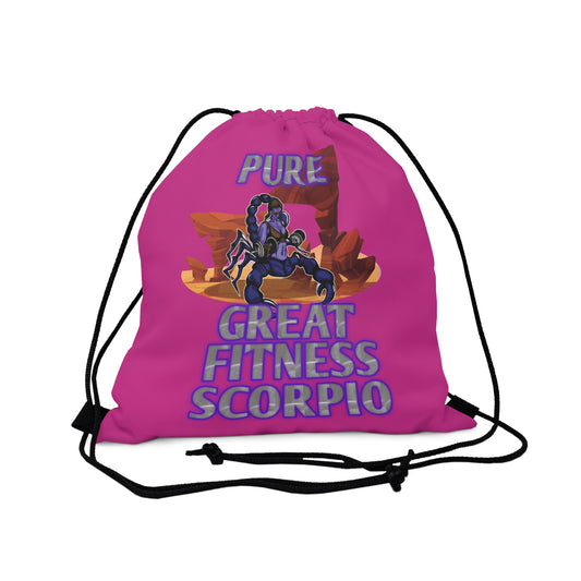 Outdoor Drawstring Bag Pink Female Scorpio