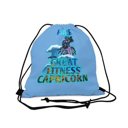 Outdoor Drawstring Bag Blue Capricorn