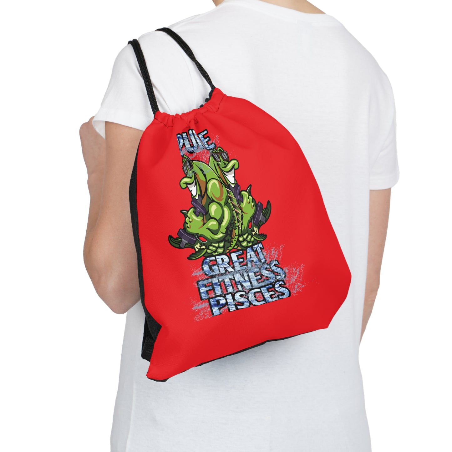 Outdoor Drawstring Bag Red Male Pisces