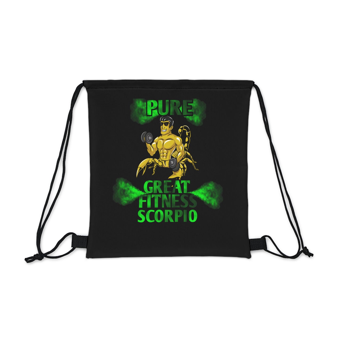 Outdoor Drawstring Bag Black Male Scorpio