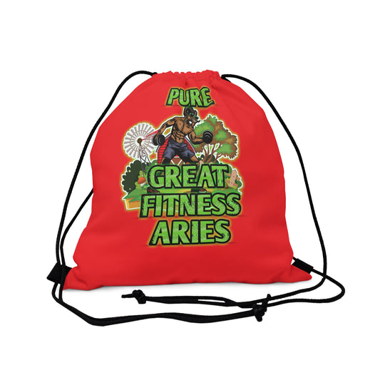 Outdoor Drawstring Bag Red Male Aries