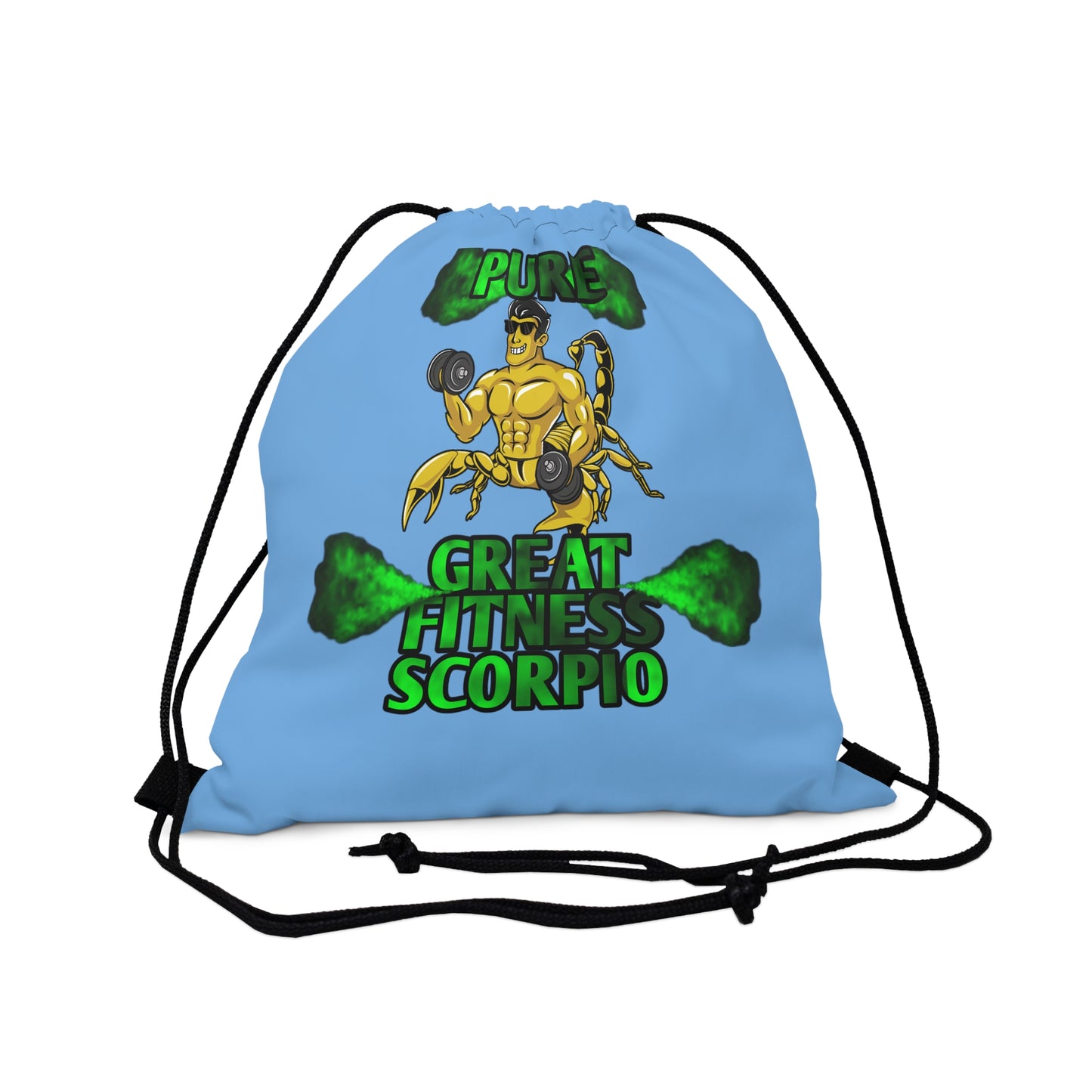 Outdoor Drawstring Bag Blue Male Scorpio