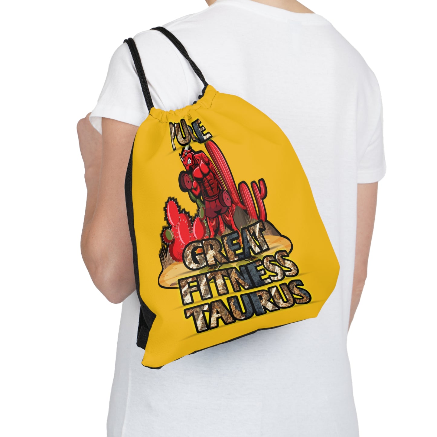 Outdoor Drawstring Bag Yellow Male Taurus