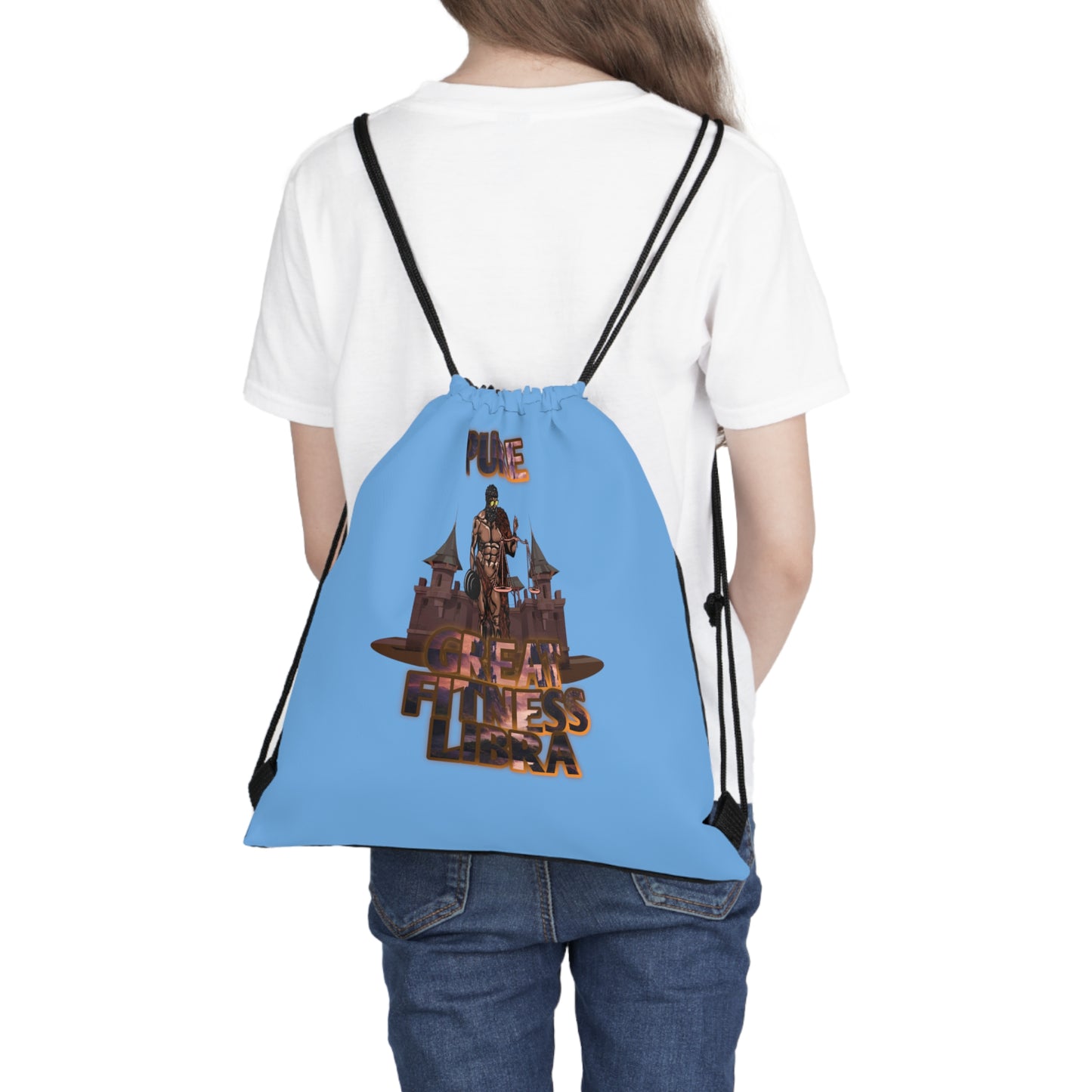 Outdoor Drawstring Bag Blue Male Libra