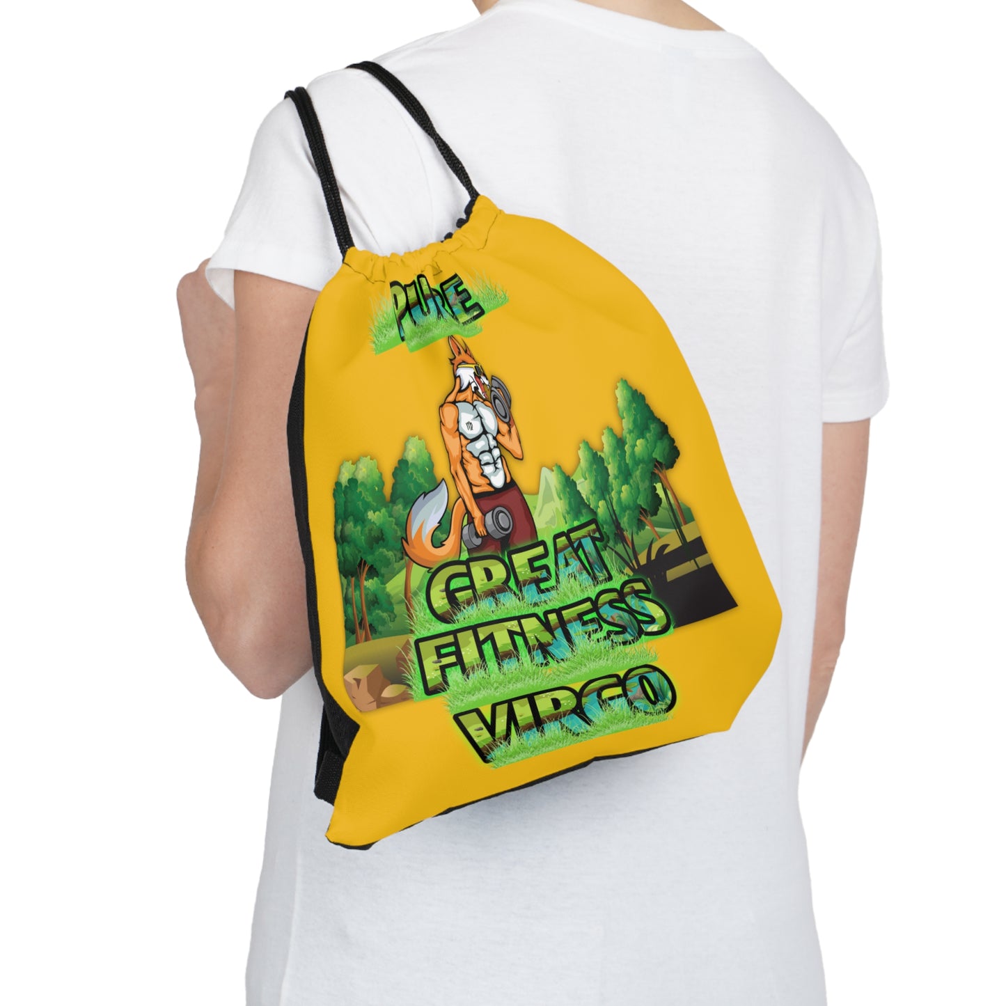 Outdoor Drawstring Bag Yellow Male Virgo