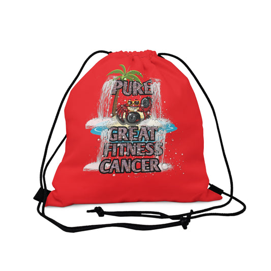 Outdoor Drawstring Bag Red Cancer