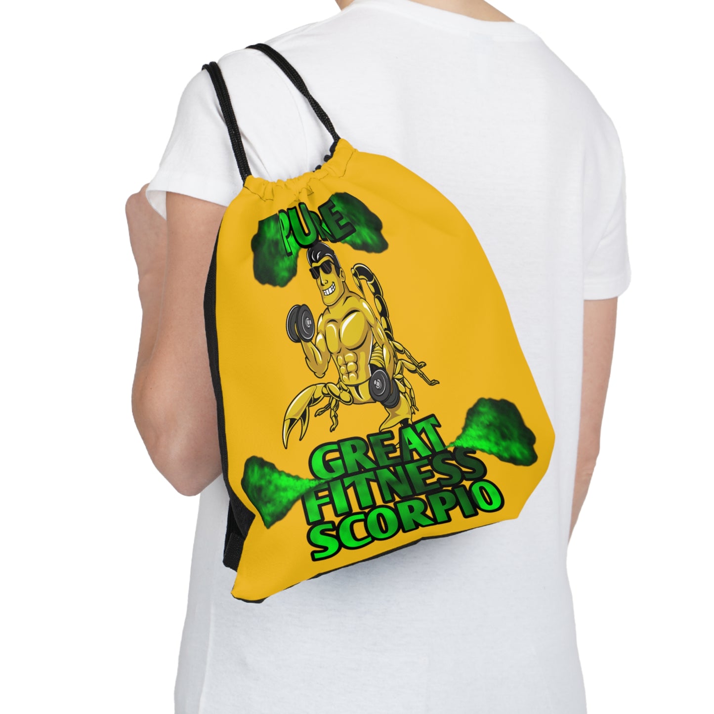 Outdoor Drawstring Bag Yellow Male Scorpio