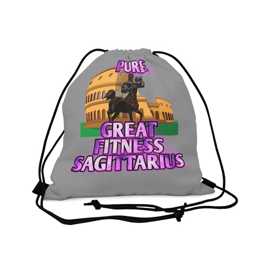 Outdoor Drawstring Bag Grey Male Sagittarius